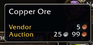 Tooltip'te satıcı ve AH fiyatı