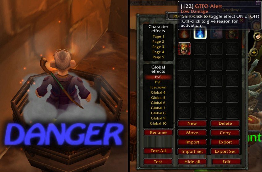 Görsel uyarı örneği (Power Auras entegrasyonu, Classic)