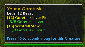 Bir yaratığın hangi görevler için gerekli olduğunu gösteren tooltip