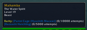 NPC tooltip'inde Rarity bilgisi