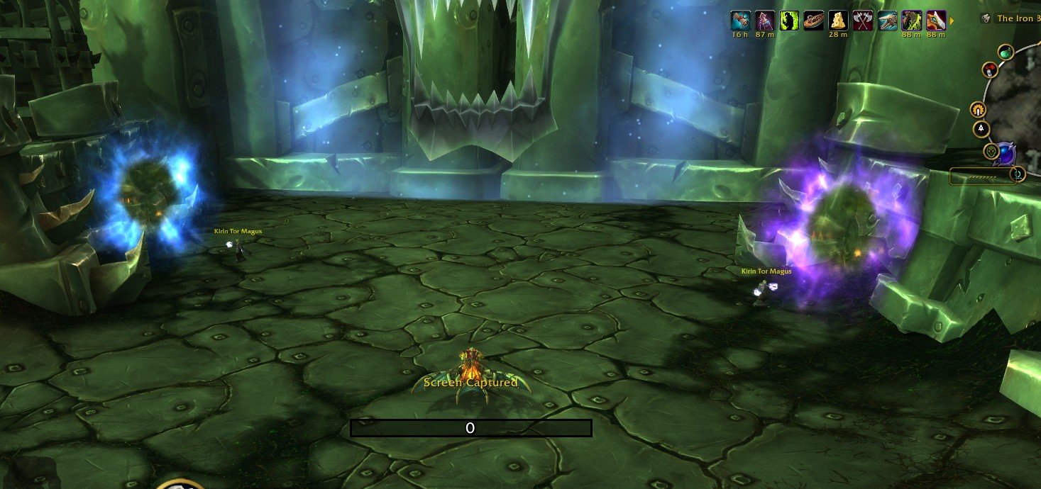 Hellfire Citadel'de skip görevleri tamamlandıktan sonra girişte açılan portallar