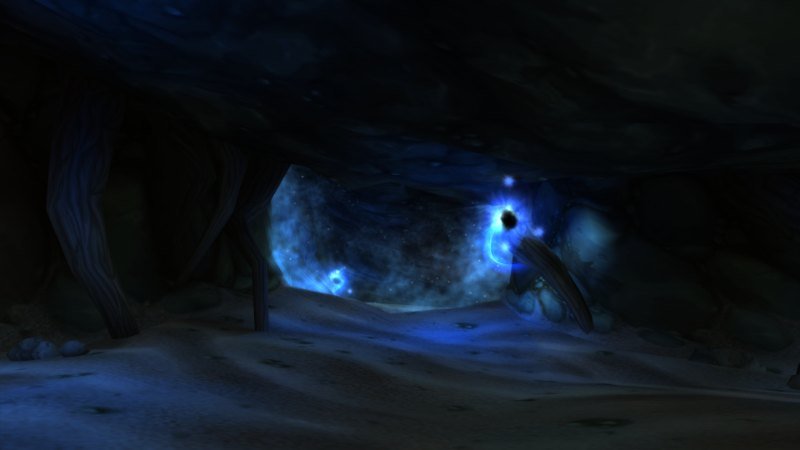 Su altından geçilen dungeon girişi
